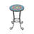 Patio Side Table With Shelf,Blue+Black