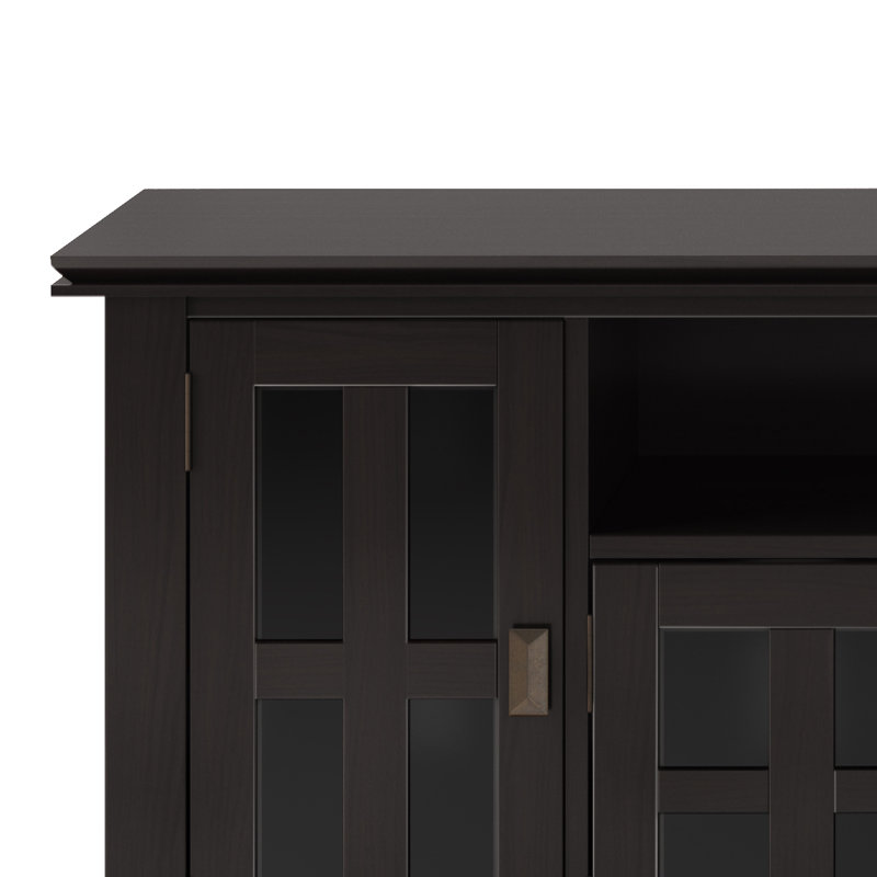 Hickory Brown Artisan 72" Solid Wood Media Stand with Storage