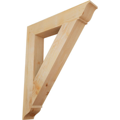 6"W x 36"D x 44"H Traditional Traditional Rough Sawn Bracket, Douglas Fir