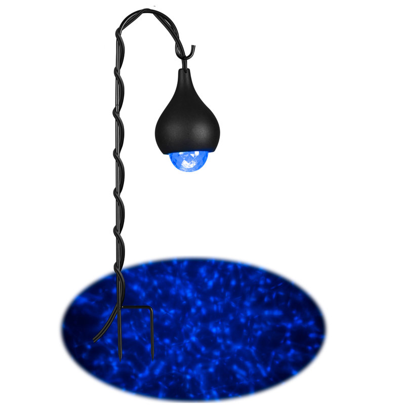 Black Plug-in Integrated LED Pathway Light, Blue