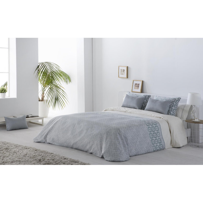 Morgan Graphic Print & Text Duvet Cover, Mauve