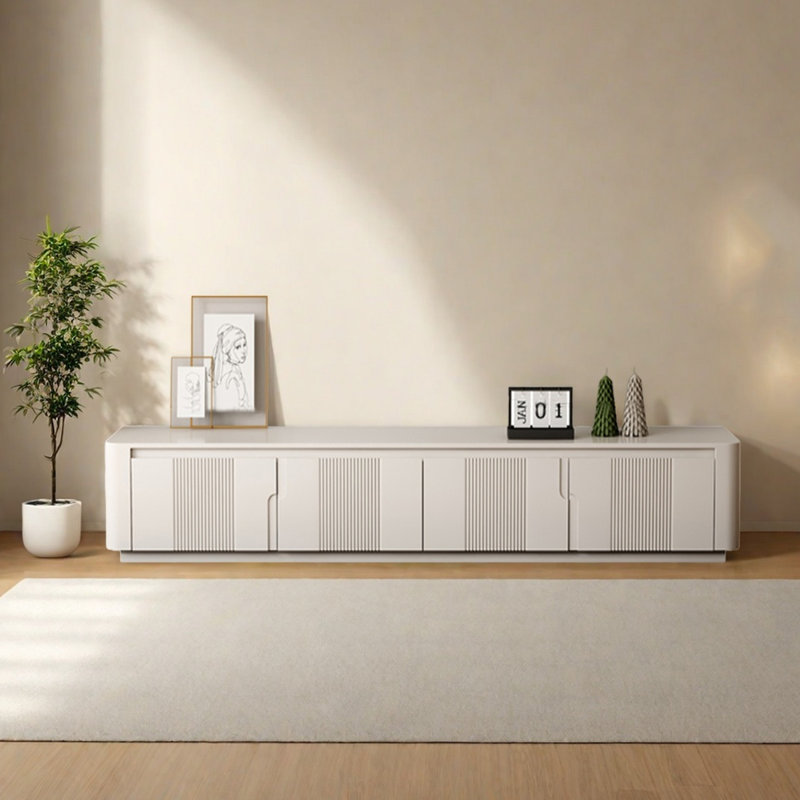 Modern Solid Wood TV Stand, 13.78"H x 70.86"L x 15.75"W