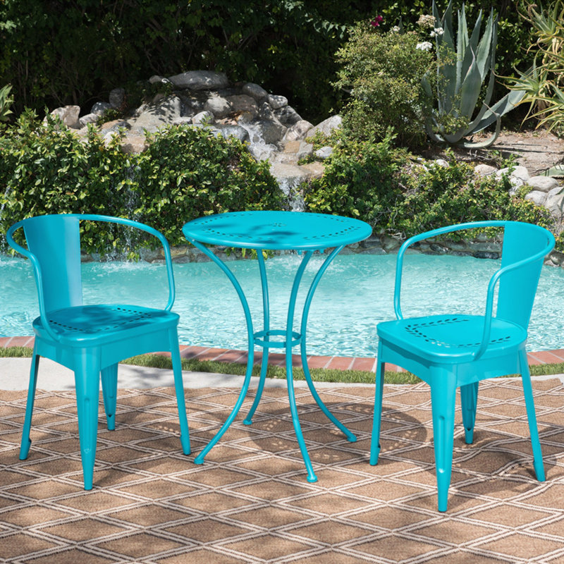 3PC dining table set, Teal