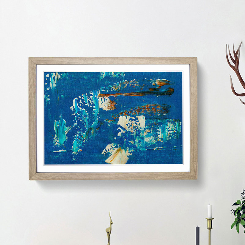 Abstract Vol.4 by S.Johnson - Framed Print, 36cm H x 48cm W x 2cm D, Oak Framed