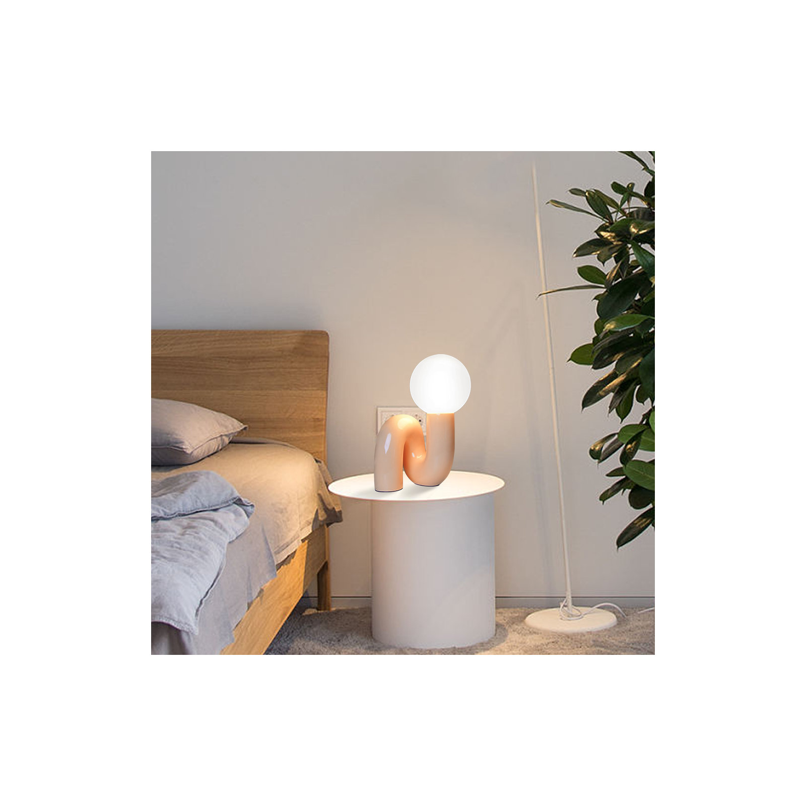 Verda Resin Table Lamp, Pink