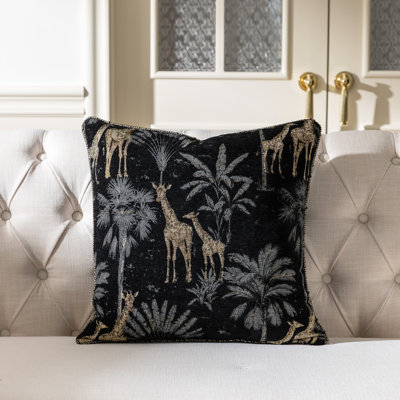 Housse de coussin en chenille 1 pièce à motif de chenille 20 po x 20 po pour canapé, canapé, salon, chambre à coucher