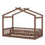 Structure de lit en bois avec clôture-158148379