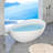 63" Freestanding Solid Surface Bathtub With Overflow And Pop-up Drain