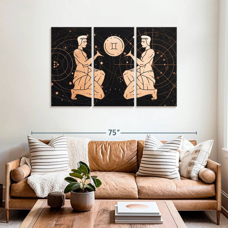 Signe du zodiaque Adella Gemini, H 36 po x l 57 po