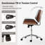Oswina Faux Leather Upholstered Office Chair with Wood Frame-1696321607