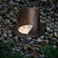 Spot encastré DEL blanc chaud basse tension, 10 cm de diamètre, en aluminium, 12-24 V CA/CC, couvercle blindé, IRC 90, finition bronze huilé-105252969