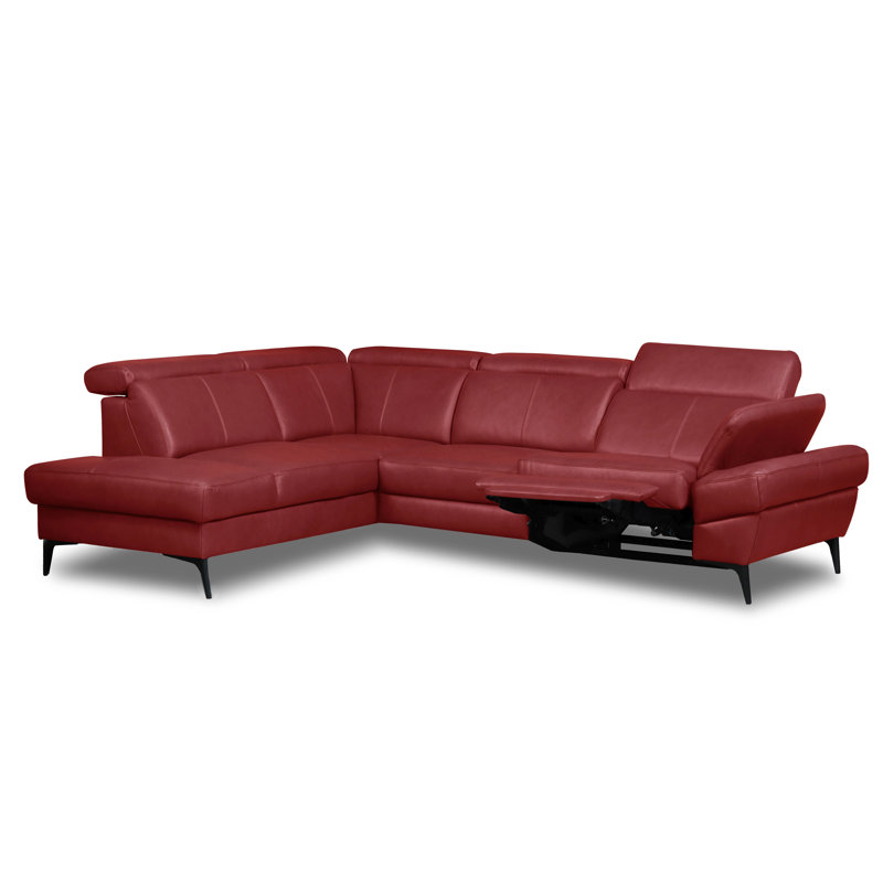4 Seater Sectional, Left Hand Facing, Red