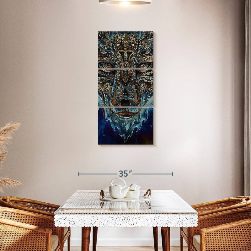 Loup bleu abstrait