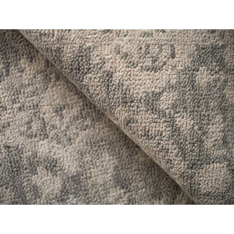 Verano Hand-knotted New Zealand Wool, Graphite/Fog Area Rug, Rectangle 2' x 3'