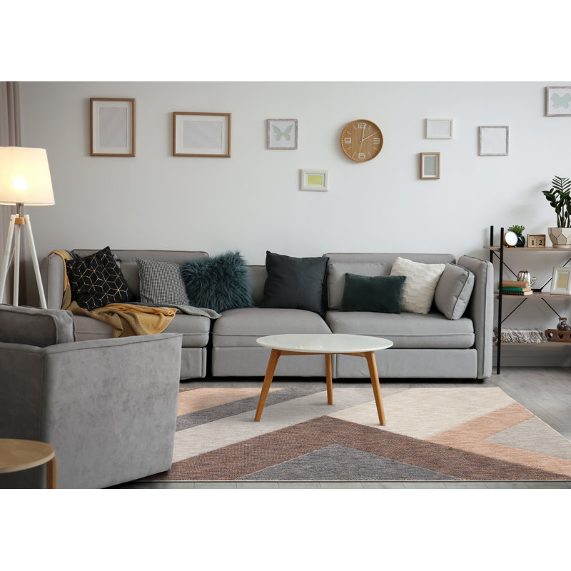 Tapis à motif géométrique Elaris Frieze, Rectangle 7 pi 10 po x 10 pi 6 po
