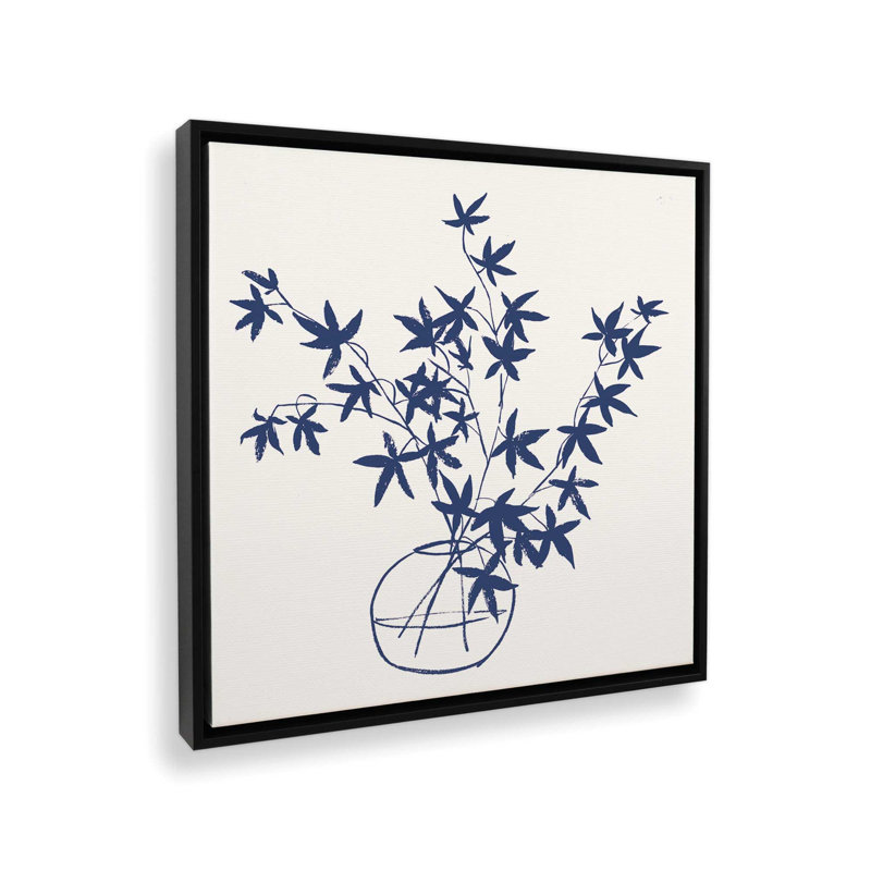 Nature in Navy by Dogwood Portfolio Art Print, Framed Canvas, Black, 36 W x 36 H