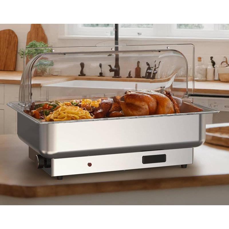 Transparent Lid Electric Chafing Dish Set