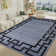 Enrica Polypropylene Grey/Black Area Rug, Bedroom, Hallway Rug