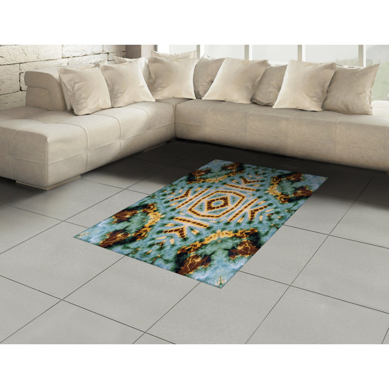 Hippie High Density Long Fiber Poly Threads Decorative Area Rug Carpet, Rectangle 4' x 5'8"