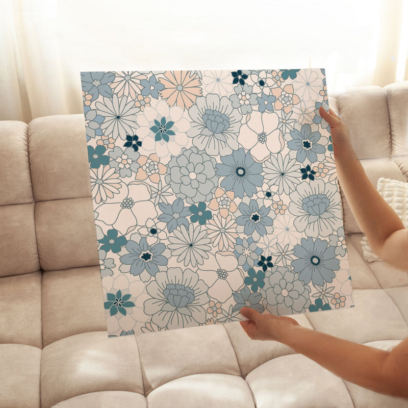 Motif floral bohémien, H 24 po x l 24 po