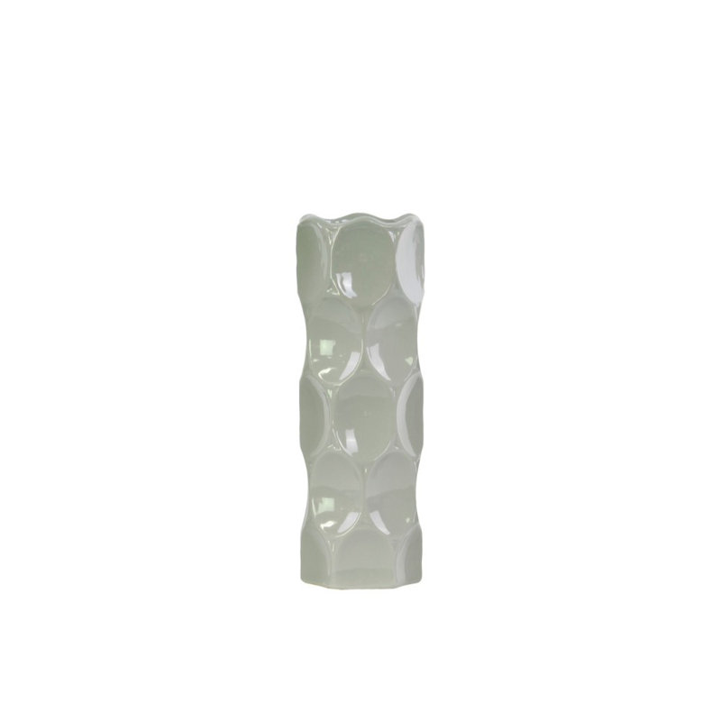 Grier Table Vase, 13.5" H x 5" W x 5" D, Gray