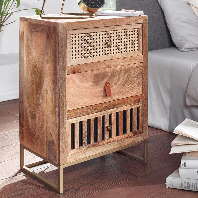 Thom 40cm W Iron Bedside Table