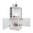 Living Room White Corner Bar Storage - 43" Tall With 8 Wine Bottle & Doors Cabinet Modern For Double Door-1576115517