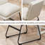26 tabourets de 26 po de hauteur comptoir, blanc vanille, siège confortable avec rembourrage en mousse, base de traîneau pour une utilisation à long terme, rembourrés hauts, protecteurs de plancher