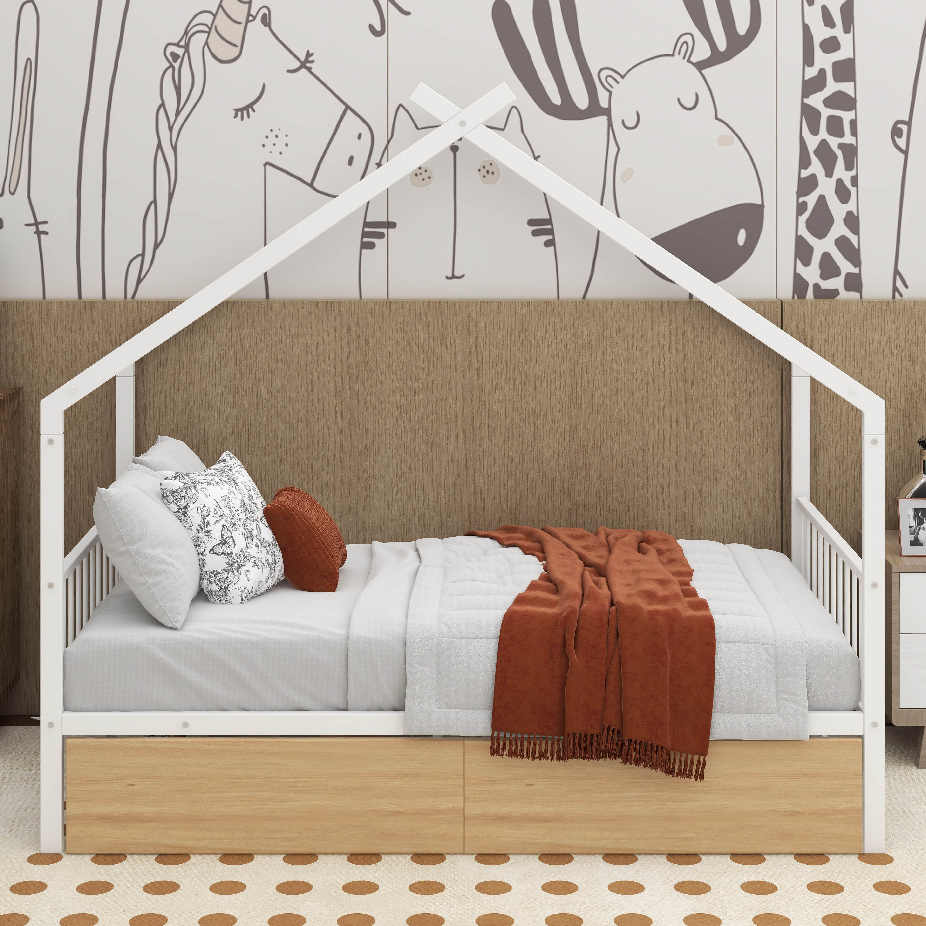 Harper Orchard Aleeta Metal Slat Storage Bed | Wayfair