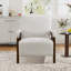 Fauteuil d'appoint rembourré en tissu de 28,35 po de largeur avec pieds en bois massif (ensemble de 5)-407407943-406491943