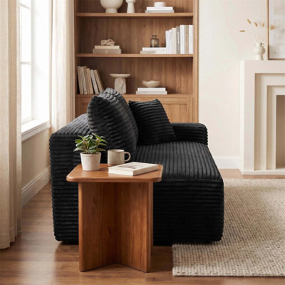Canapé 2 places sans accoudoirs sans accoudoirs en velours Corduroy