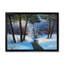 Forêt de Noël avec rivière et arbres III - peinture sur toile-59283548-59283549