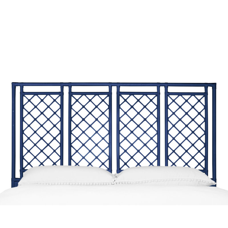 X & Diamond Low Profile Platform Bed, Twin, Navy