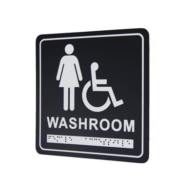 Femme / signalisation pour salle de bain pour personne à mobilité réduite