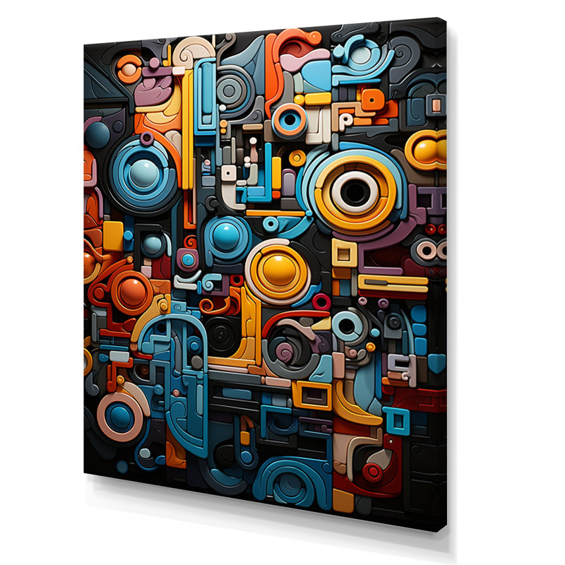 Opt Opt Chromatique Fusion II sur toile, Toile tendue, H 20 po x l 12 po x P 1 po
