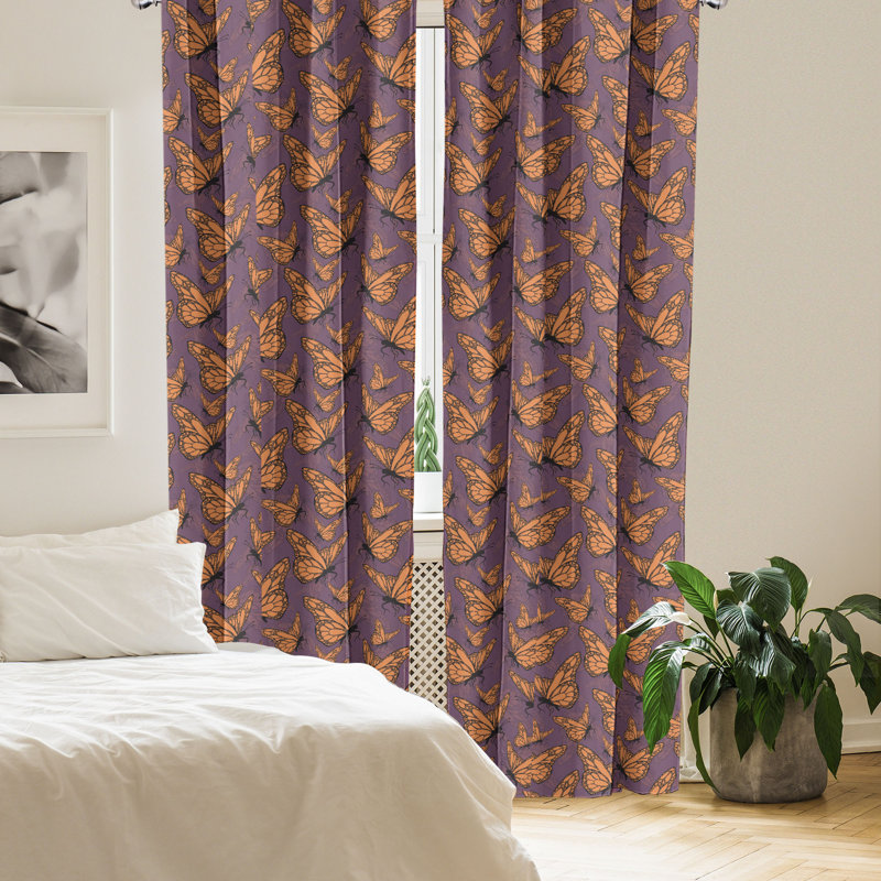 Rideaux 4 panneaux East Urban Home, L 56 po x L 63 po