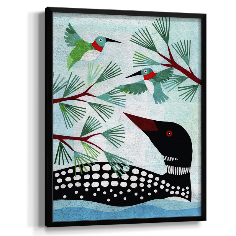 «Misty Blue II» - galerie tendue sur toile 2718447, Toile encadrée noire, Non, Aucune couleur de tapis