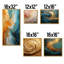 Ensemble de 5 décorations murales spirales abstraites dorées-903215720