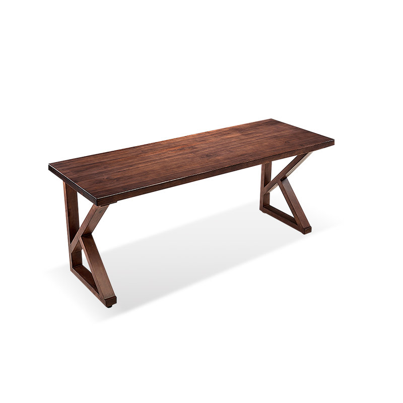 Bureaux rectangulaires en bois massif noyer, H 29,53 po x l 62,99 po x P 27,56 po