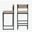 Tabouret de cuisine avec repose-pieds et tabouret de bar pour 2 personnes