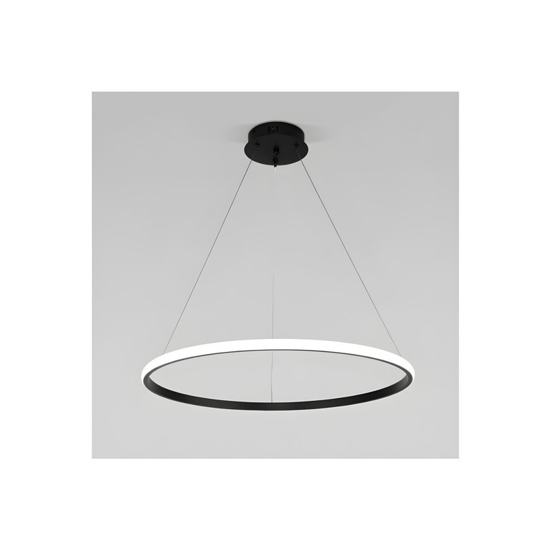 Afaan 1 - Light Chandelier LED Chandelier, Matte Black, 2cm H x 40cm W x 40cm D