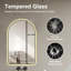 Miroir de salle de bain 28 po x 48 po à DEL arqué avec anti-buée et affichage Time-Temp-1886339360