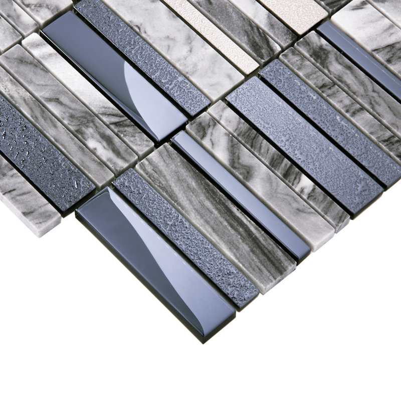 Metropolis 11.8" x 11.8" Glass Brick Joint Mosaic Wall & Floor Tile