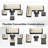 8-piece Outdoor Patio Furniture Sectional Set-1263083787