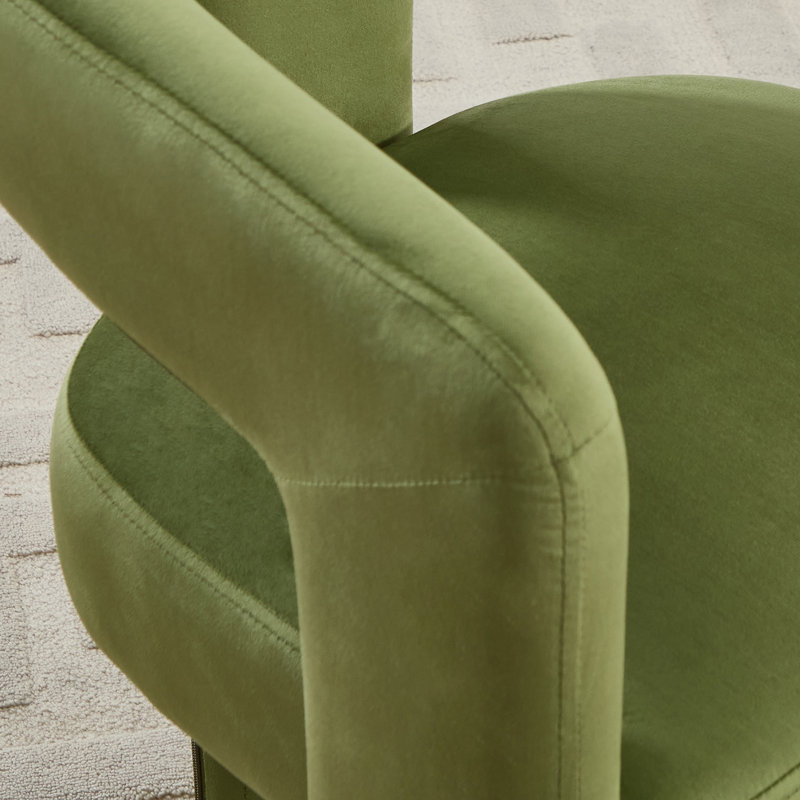 Chaise moderne rembourrée sans assemblage de baril, 6, Vert
