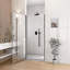 Porte de douche pivotante semi-sans cadre-127317901
