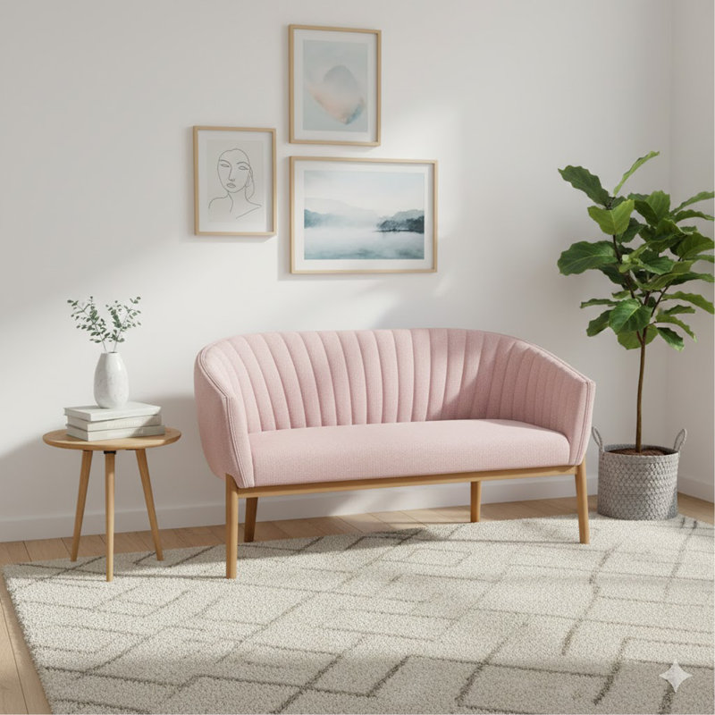 Causeuse Kerby, Rosé clair