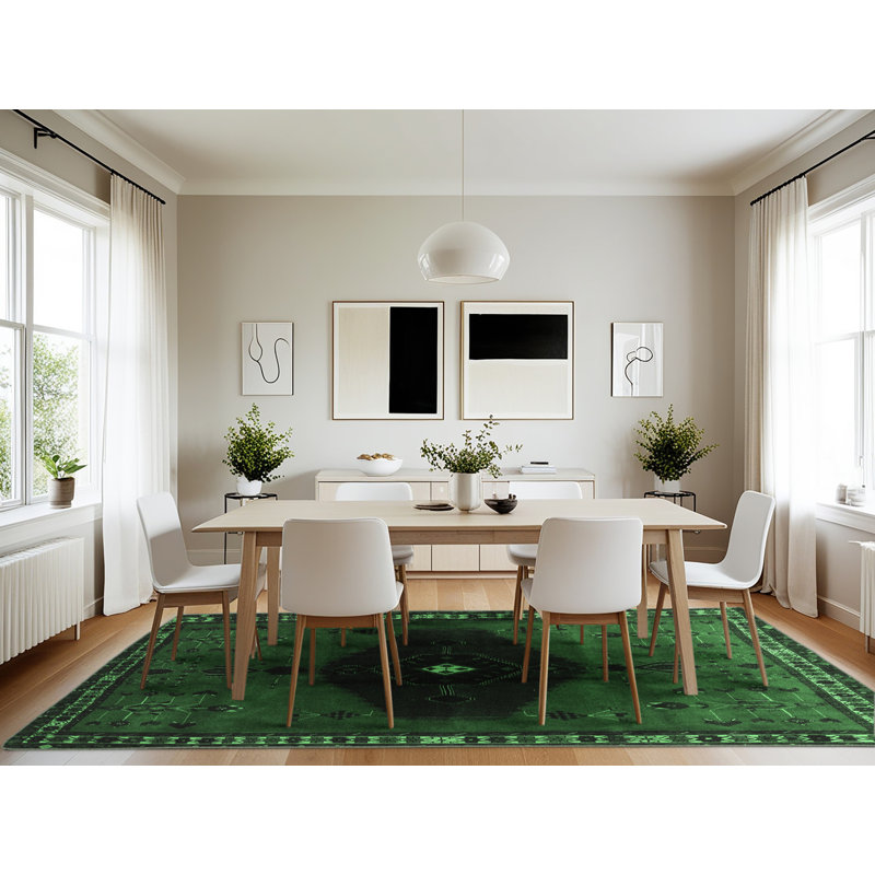 Washable Oriental Indoor Rug, Rectangle 7' x 10'