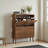 Shoe Cabinet, 31.5-Inch Walnut Brown Farmhouse with 2 Flip Drawers &amp; Anti-Tipping | Farmhouse | Hallway-1275043325