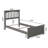Huntsville Solid Wood Platform Bed with Slatted Headboard -821910675